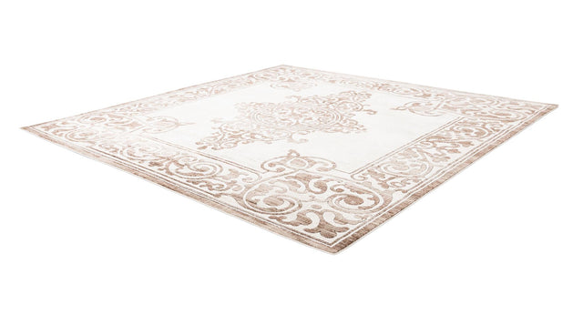 Chocolate Brown 10' 8 x 10' 8 Hermitage Square Area Rug 55% Polypropylene & 45% Polyester Easy Clean Stain-Resistant Carpet for Living, Office, Dorm Rooms for Sale at Rug Engine