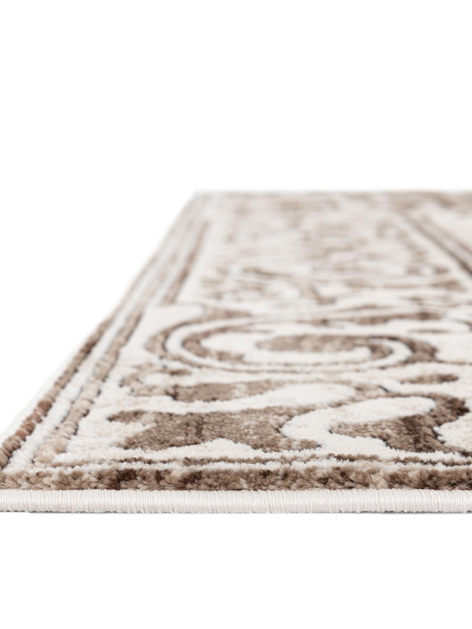 Chocolate Brown 6' x 6' Hermitage Square Area Rug 55% Polypropylene & 45% Polyester Easy Clean Stain-Resistant Carpet for Living, Office, Dorm Rooms for Sale at Rug Engine