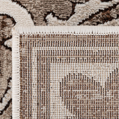 Chocolate Brown 6' x 6' Hermitage Square Area Rug 55% Polypropylene & 45% Polyester Easy Clean Stain-Resistant Carpet for Living, Office, Dorm Rooms for Sale at Rug Engine