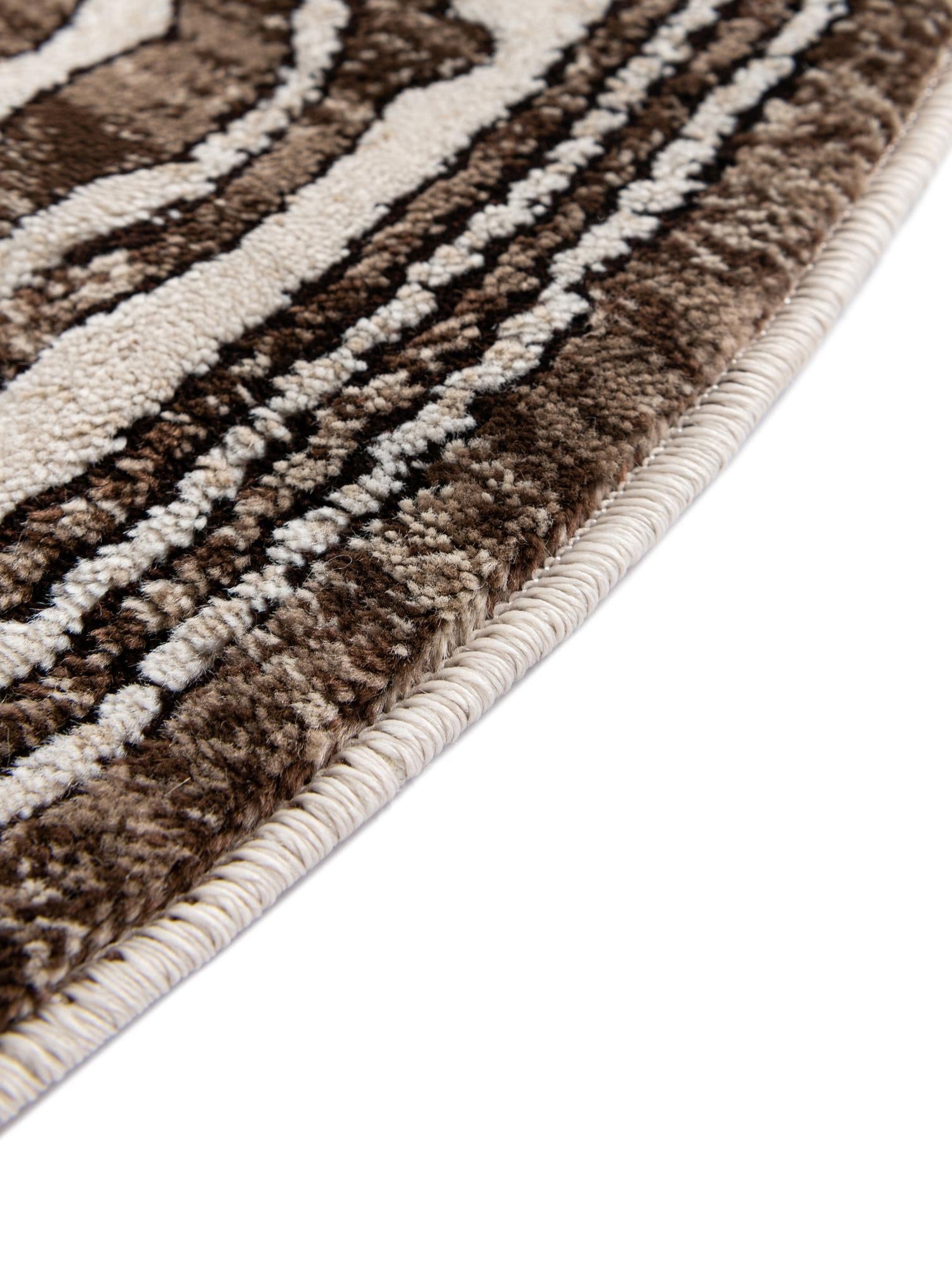 Chocolate Brown 6' x 6' Hermitage Round Area Rug 55% Polypropylene & 45% Polyester Easy Clean Stain-Resistant Carpet for Living, Office, Dorm Rooms for Sale at Rug Engine
