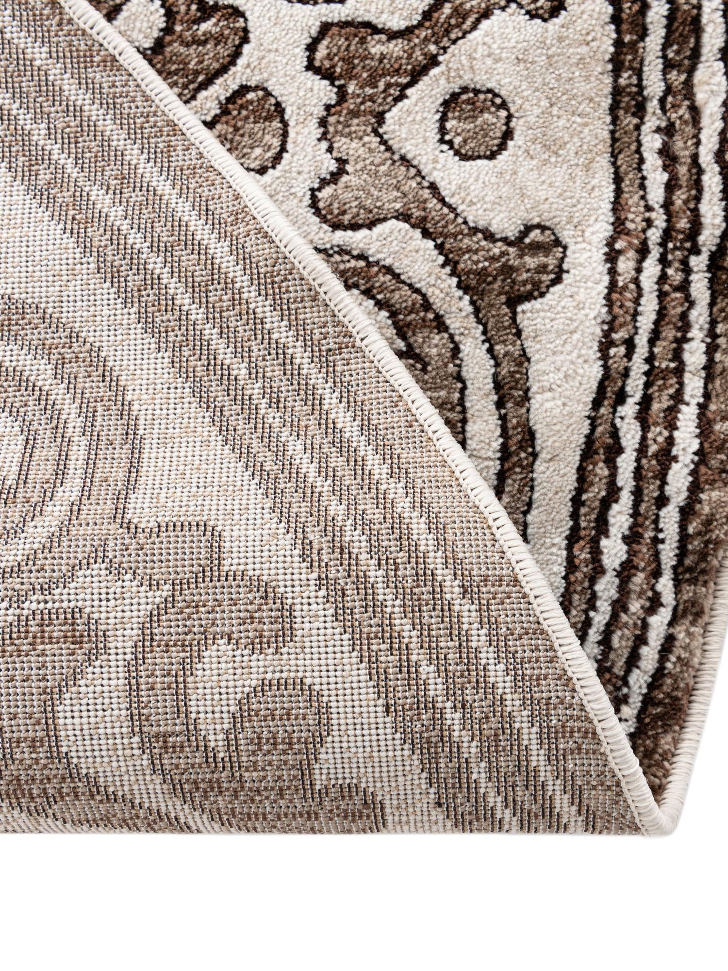 Chocolate Brown 6' x 6' Hermitage Round Area Rug 55% Polypropylene & 45% Polyester Easy Clean Stain-Resistant Carpet for Living, Office, Dorm Rooms for Sale at Rug Engine
