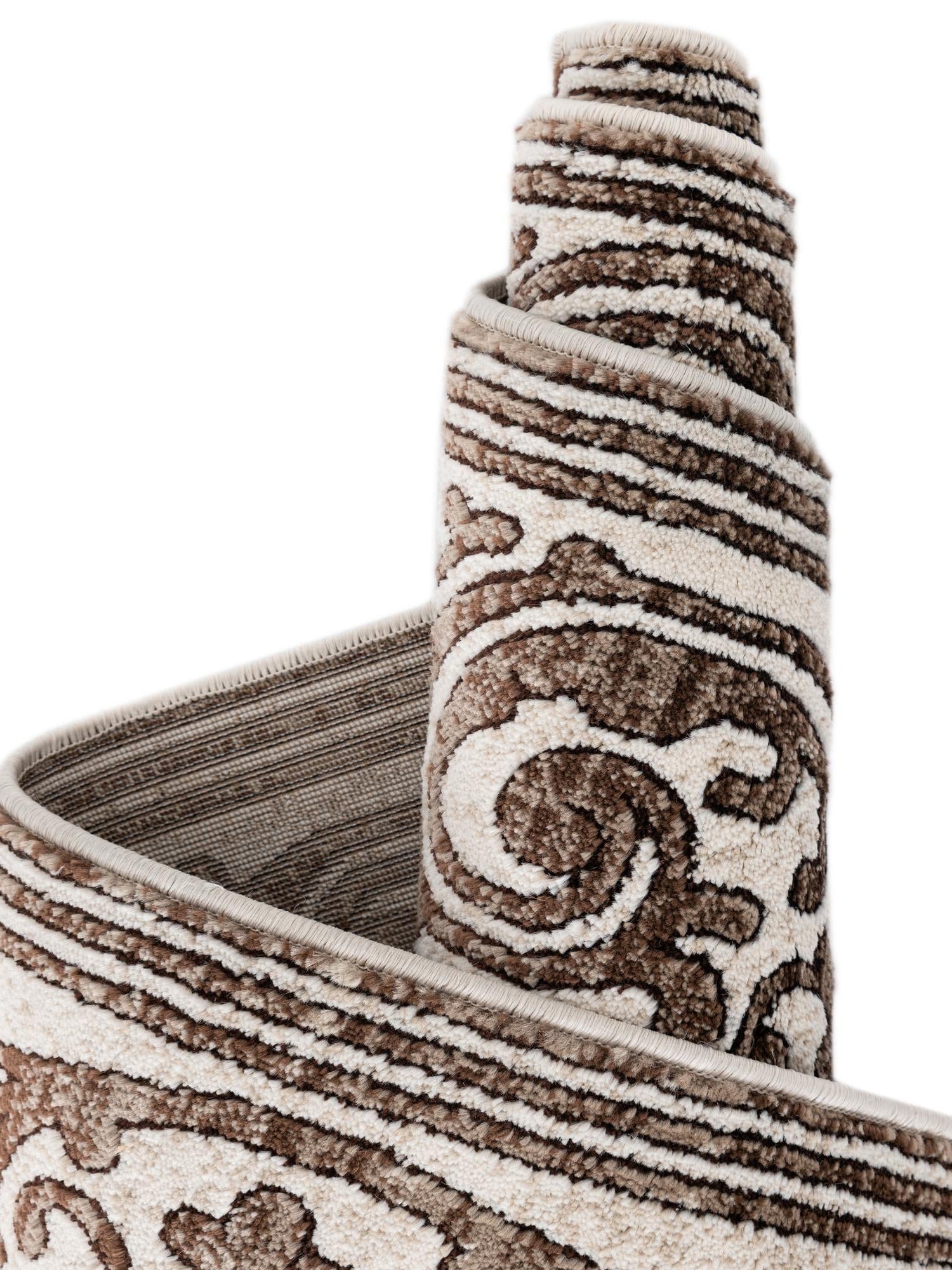 Chocolate Brown 6' x 6' Hermitage Round Area Rug 55% Polypropylene & 45% Polyester Easy Clean Stain-Resistant Carpet for Living, Office, Dorm Rooms for Sale at Rug Engine