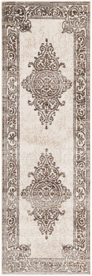 Chocolate Brown 2' x 6' Hermitage Runner Area Rug 55% Polypropylene & 45% Polyester Easy Clean Stain-Resistant Carpet for Living, Office, Dorm Rooms for Sale at Rug Engine