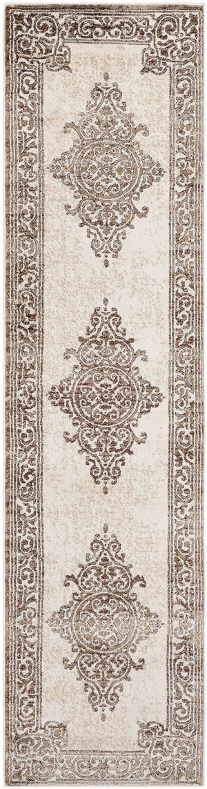 Chocolate Brown 2' x 8' Hermitage Runner Area Rug 55% Polypropylene & 45% Polyester Easy Clean Stain-Resistant Carpet for Living, Office, Dorm Rooms for Sale at Rug Engine