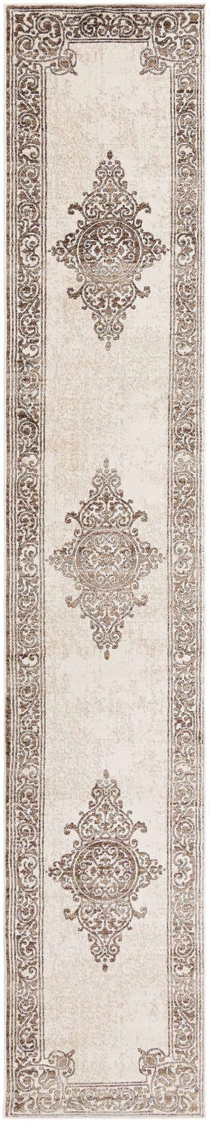 Chocolate Brown 2' 6 x 14' Hermitage Runner Area Rug 55% Polypropylene & 45% Polyester Easy Clean Stain-Resistant Carpet for Living, Office, Dorm Rooms for Sale at Rug Engine
