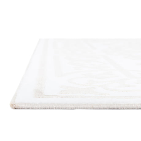 Snow White 5' 3 x 5' 3 Hermitage Octagon Area Rug 55% Polypropylene & 45% Polyester Easy Clean Stain-Resistant Carpet for Living, Office, Dorm Rooms for Sale at Rug Engine