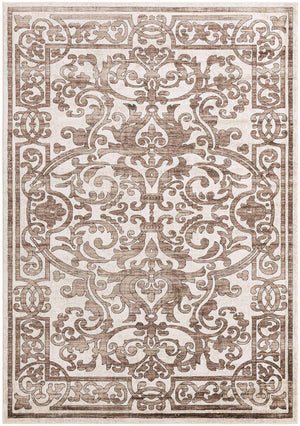 Chocolate Brown 7' x 10' Hermitage Rectangle Area Rug 55% Polypropylene & 45% Polyester Easy Clean Stain-Resistant Carpet for Living, Office, Dorm Rooms for Sale at Rug Engine