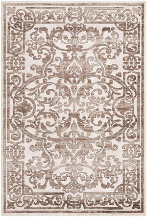 Chocolate Brown 6' x 9' Hermitage Rectangle Area Rug 55% Polypropylene & 45% Polyester Easy Clean Stain-Resistant Carpet for Living, Office, Dorm Rooms for Sale at Rug Engine