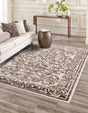 Chocolate Brown 3' 3 x 5' 3 Hermitage Rectangle Area Rug 55% Polypropylene & 45% Polyester Easy Clean Stain-Resistant Carpet for Living, Office, Dorm Rooms for Sale at Rug Engine