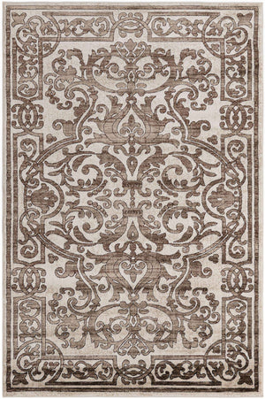 Chocolate Brown 5' 3 x 8' Hermitage Rectangle Area Rug 55% Polypropylene & 45% Polyester Easy Clean Stain-Resistant Carpet for Living, Office, Dorm Rooms for Sale at Rug Engine