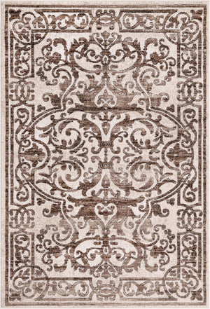 Chocolate Brown 4' x 6' Hermitage Rectangle Area Rug 55% Polypropylene & 45% Polyester Easy Clean Stain-Resistant Carpet for Living, Office, Dorm Rooms for Sale at Rug Engine