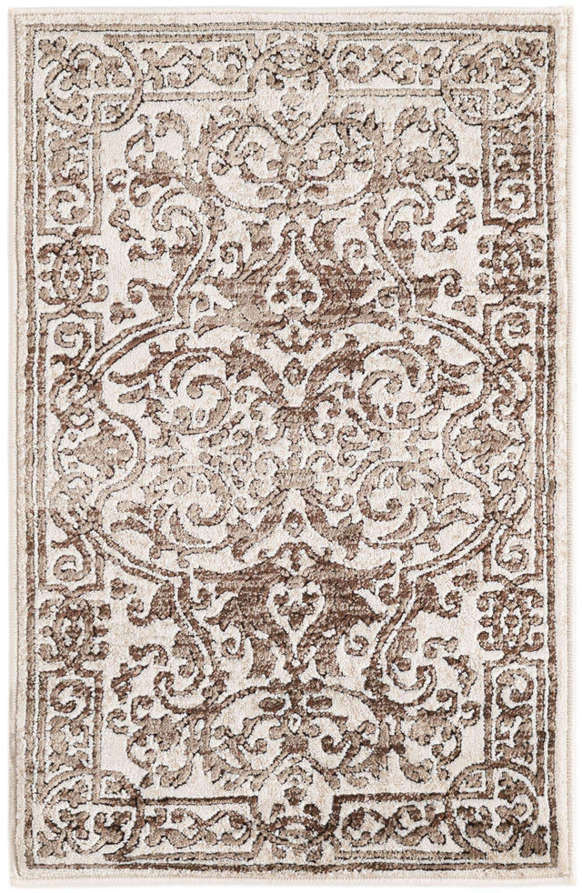 Chocolate Brown 2' x 3' Hermitage Rectangle Area Rug 55% Polypropylene & 45% Polyester Easy Clean Stain-Resistant Carpet for Living, Office, Dorm Rooms for Sale at Rug Engine