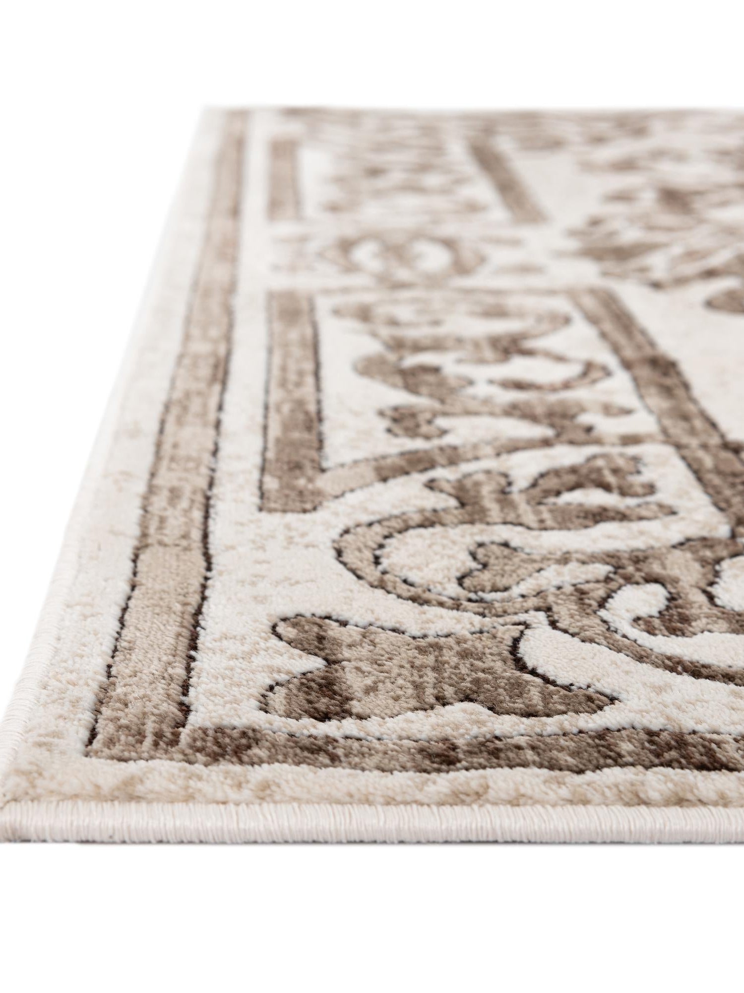 Chocolate Brown 3' 3 x 3' 3 Hermitage Square Area Rug 55% Polypropylene & 45% Polyester Easy Clean Stain-Resistant Carpet for Living, Office, Dorm Rooms for Sale at Rug Engine