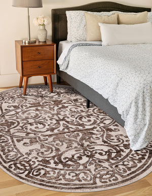 Chocolate Brown 2' x 3' Hermitage Oval Area Rug 55% Polypropylene & 45% Polyester Easy Clean Stain-Resistant Carpet for Living, Office, Dorm Rooms for Sale at Rug Engine
