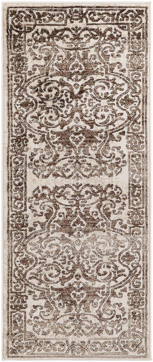 Chocolate Brown 2' x 5' Hermitage Runner Area Rug 55% Polypropylene & 45% Polyester Easy Clean Stain-Resistant Carpet for Living, Office, Dorm Rooms for Sale at Rug Engine