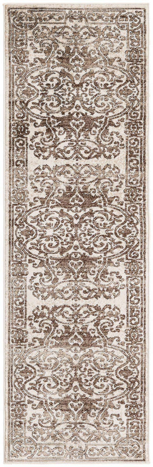Chocolate Brown 2' x 7' Hermitage Runner Area Rug 55% Polypropylene & 45% Polyester Easy Clean Stain-Resistant Carpet for Living, Office, Dorm Rooms for Sale at Rug Engine