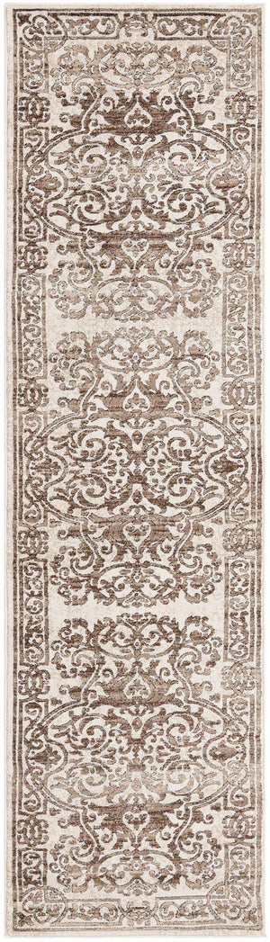 Chocolate Brown 2' 6 x 10' Hermitage Runner Area Rug 55% Polypropylene & 45% Polyester Easy Clean Stain-Resistant Carpet for Living, Office, Dorm Rooms for Sale at Rug Engine