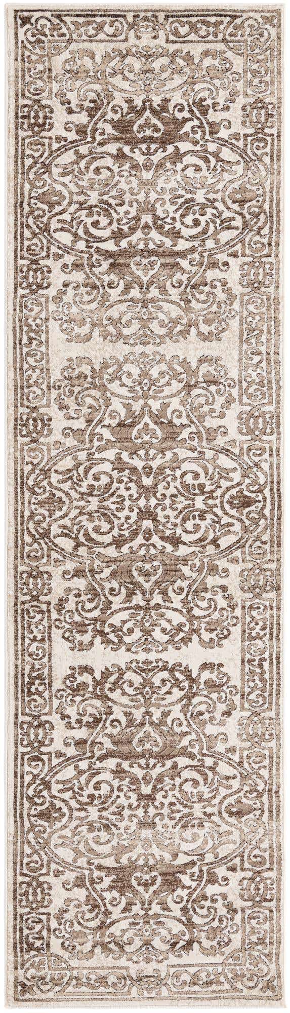 Chocolate Brown 2' 6 x 10' Hermitage Runner Area Rug 55% Polypropylene & 45% Polyester Easy Clean Stain-Resistant Carpet for Living, Office, Dorm Rooms for Sale at Rug Engine