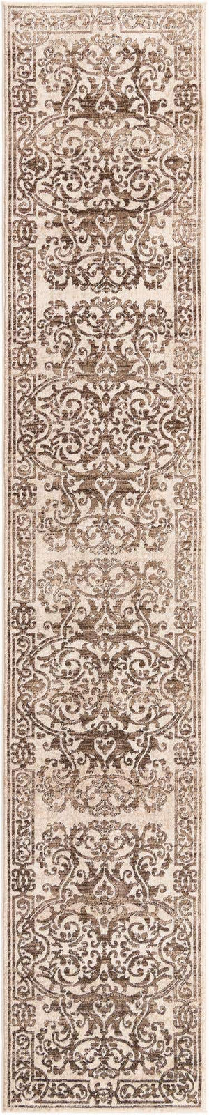 Chocolate Brown 2' 6 x 13' Hermitage Runner Area Rug 55% Polypropylene & 45% Polyester Easy Clean Stain-Resistant Carpet for Living, Office, Dorm Rooms for Sale at Rug Engine