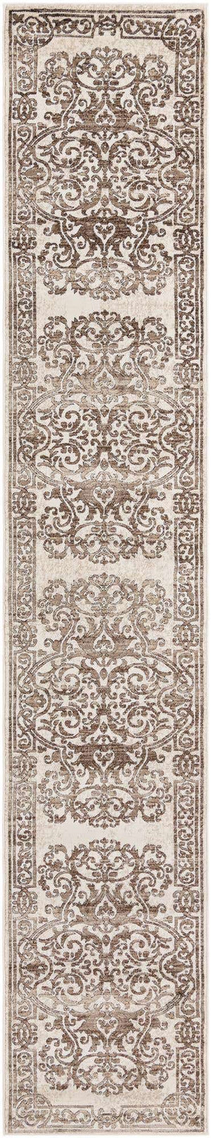 Chocolate Brown 2' 6 x 14' Hermitage Runner Area Rug 55% Polypropylene & 45% Polyester Easy Clean Stain-Resistant Carpet for Living, Office, Dorm Rooms for Sale at Rug Engine