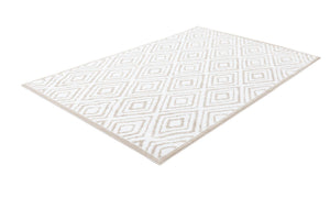 Snow White 5' 3 x 8' Hermitage Rectangle Area Rug 55% Polypropylene & 45% Polyester Easy Clean Stain-Resistant Carpet for Living, Office, Dorm Rooms for Sale at Rug Engine