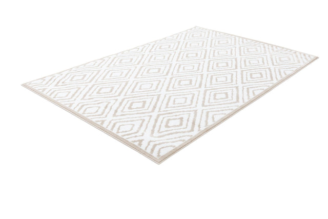 Snow White 5' 3 x 8' Hermitage Rectangle Area Rug 55% Polypropylene & 45% Polyester Easy Clean Stain-Resistant Carpet for Living, Office, Dorm Rooms for Sale at Rug Engine