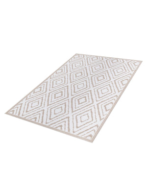 Snow White 4' x 6' Hermitage Rectangle Area Rug 55% Polypropylene & 45% Polyester Easy Clean Stain-Resistant Carpet for Living, Office, Dorm Rooms for Sale at Rug Engine