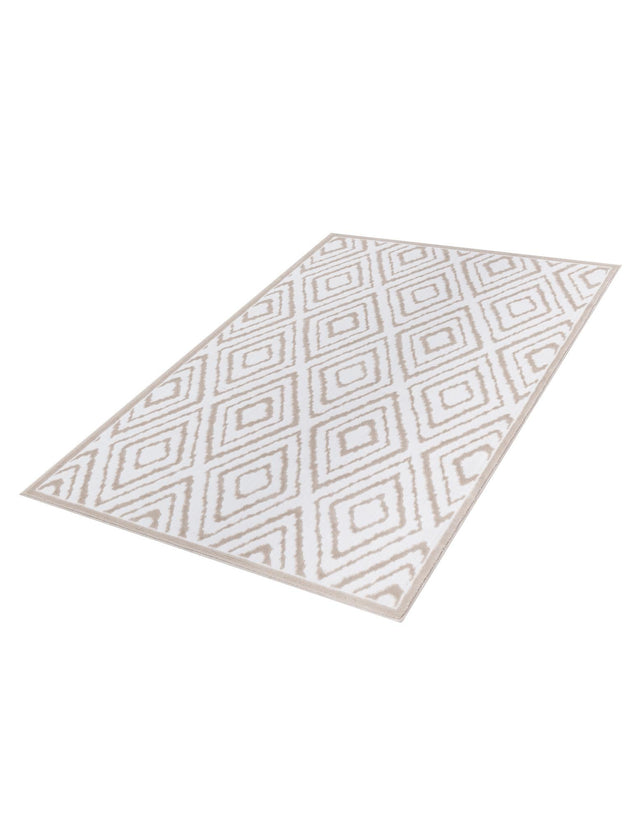 Snow White 4' x 6' Hermitage Rectangle Area Rug 55% Polypropylene & 45% Polyester Easy Clean Stain-Resistant Carpet for Living, Office, Dorm Rooms for Sale at Rug Engine