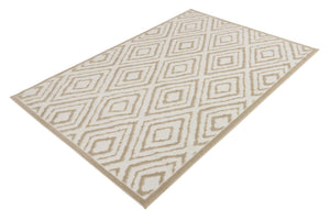 Snow White 4' x 6' Hermitage Rectangle Area Rug 55% Polypropylene & 45% Polyester Easy Clean Stain-Resistant Carpet for Living, Office, Dorm Rooms for Sale at Rug Engine