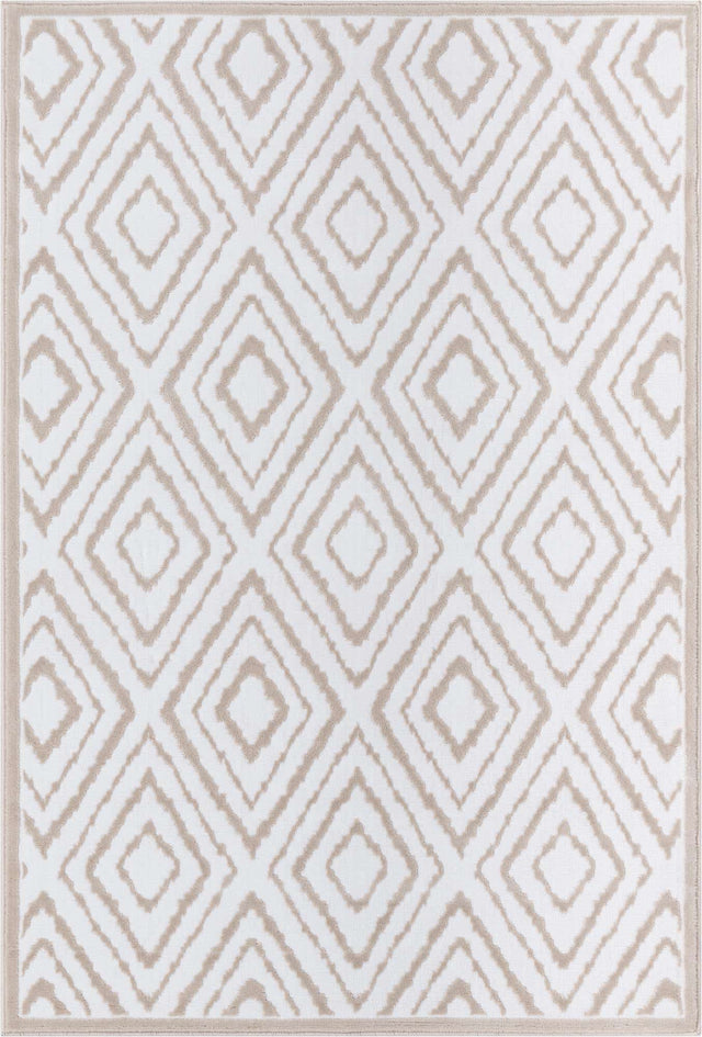 Snow White 4' x 6' Hermitage Rectangle Area Rug 55% Polypropylene & 45% Polyester Easy Clean Stain-Resistant Carpet for Living, Office, Dorm Rooms for Sale at Rug Engine