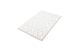 Snow White 2' x 3' Hermitage Rectangle Area Rug 55% Polypropylene & 45% Polyester Easy Clean Stain-Resistant Carpet for Living, Office, Dorm Rooms for Sale at Rug Engine