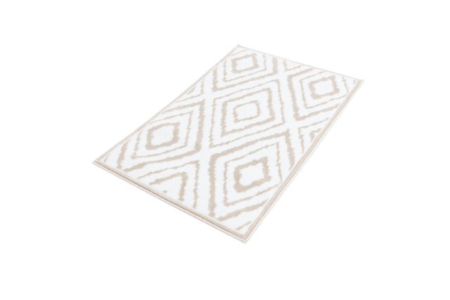 Snow White 2' x 3' Hermitage Rectangle Area Rug 55% Polypropylene & 45% Polyester Easy Clean Stain-Resistant Carpet for Living, Office, Dorm Rooms for Sale at Rug Engine