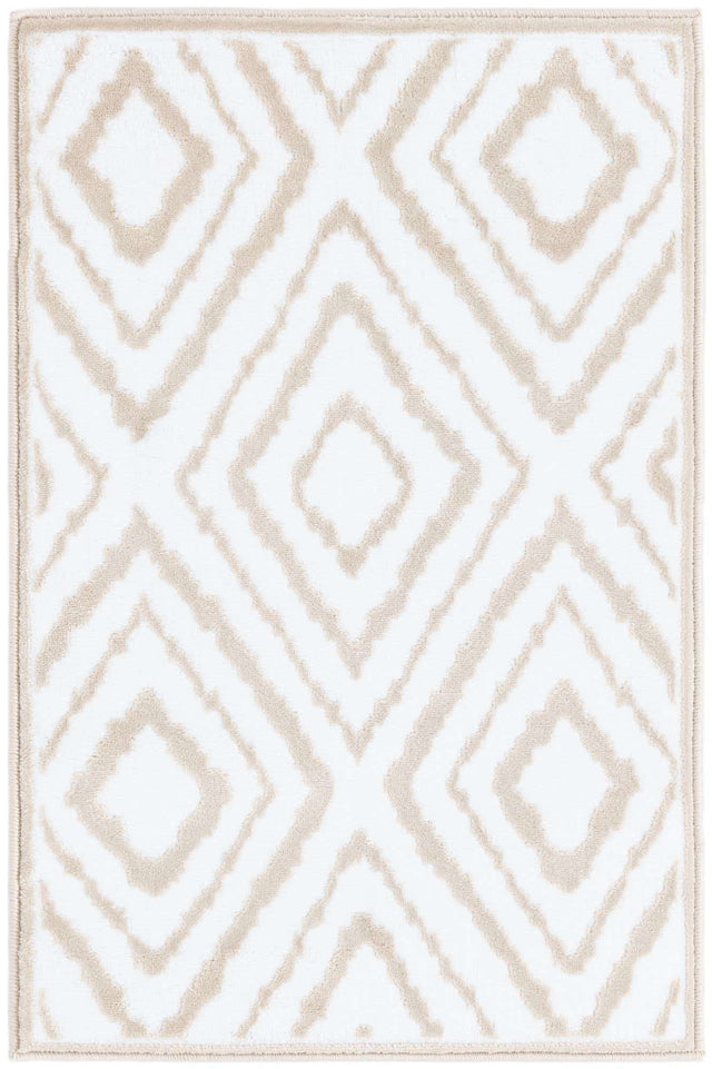 Snow White 2' x 3' Hermitage Rectangle Area Rug 55% Polypropylene & 45% Polyester Easy Clean Stain-Resistant Carpet for Living, Office, Dorm Rooms for Sale at Rug Engine