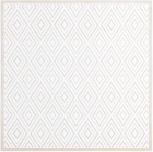 Snow White 7' 10 x 7' 10 Hermitage Square Area Rug 55% Polypropylene & 45% Polyester Easy Clean Stain-Resistant Carpet for Living, Office, Dorm Rooms for Sale at Rug Engine