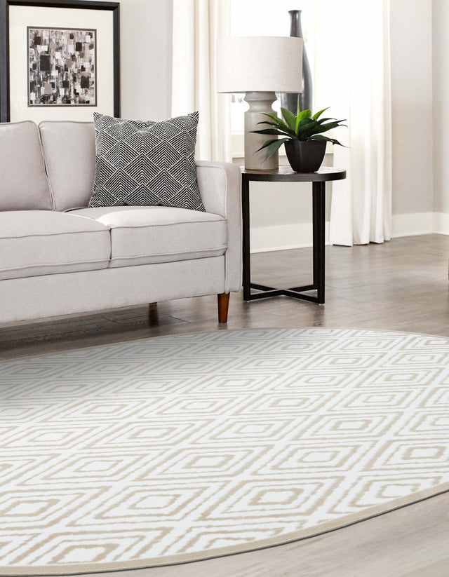 Snow White 5' 3 x 8' Hermitage Oval Area Rug 55% Polypropylene & 45% Polyester Easy Clean Stain-Resistant Carpet for Living, Office, Dorm Rooms for Sale at Rug Engine