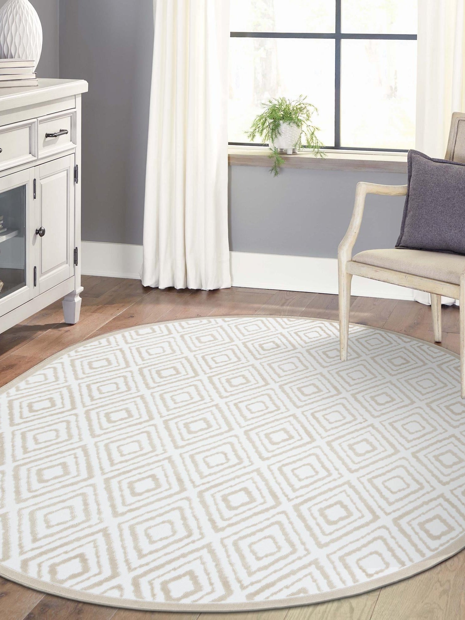 Snow White 4' x 6' Hermitage Oval Area Rug 55% Polypropylene & 45% Polyester Easy Clean Stain-Resistant Carpet for Living, Office, Dorm Rooms for Sale at Rug Engine