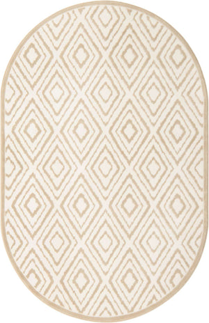 Snow White 5' 3 x 8' Hermitage Oval Area Rug 55% Polypropylene & 45% Polyester Easy Clean Stain-Resistant Carpet for Living, Office, Dorm Rooms for Sale at Rug Engine