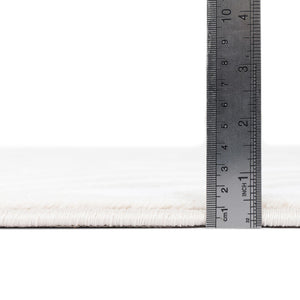 Snow White 5' 3 x 5' 3 Hermitage Octagon Area Rug 55% Polypropylene & 45% Polyester Easy Clean Stain-Resistant Carpet for Living, Office, Dorm Rooms for Sale at Rug Engine