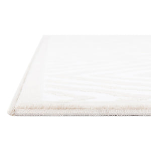Snow White 5' 3 x 5' 3 Hermitage Octagon Area Rug 55% Polypropylene & 45% Polyester Easy Clean Stain-Resistant Carpet for Living, Office, Dorm Rooms for Sale at Rug Engine