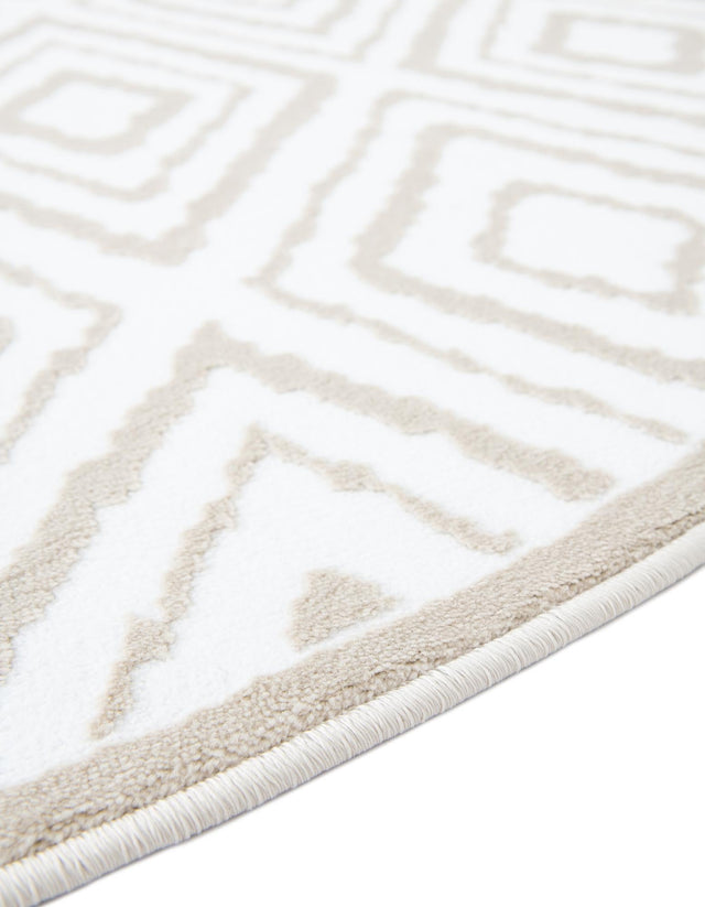 Snow White 10' x 10' Hermitage Round Area Rug 55% Polypropylene & 45% Polyester Easy Clean Stain-Resistant Carpet for Living, Office, Dorm Rooms for Sale at Rug Engine