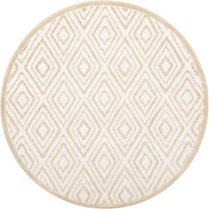 Snow White 6' x 6' Hermitage Round Area Rug 55% Polypropylene & 45% Polyester Easy Clean Stain-Resistant Carpet for Living, Office, Dorm Rooms for Sale at Rug Engine