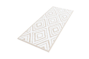 Snow White 2' x 5' Hermitage Runner Area Rug 55% Polypropylene & 45% Polyester Easy Clean Stain-Resistant Carpet for Living, Office, Dorm Rooms for Sale at Rug Engine
