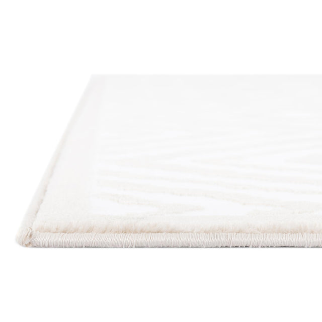 Snow White 2' 7 x 12' Hermitage Runner Area Rug 55% Polypropylene & 45% Polyester Easy Clean Stain-Resistant Carpet for Living, Office, Dorm Rooms for Sale at Rug Engine