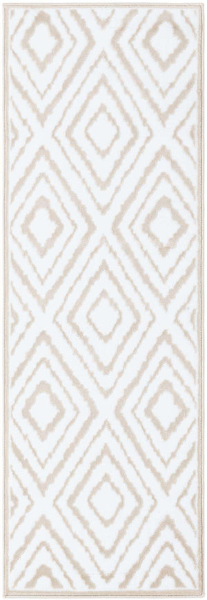 Snow White 2' x 6' Hermitage Runner Area Rug 55% Polypropylene & 45% Polyester Easy Clean Stain-Resistant Carpet for Living, Office, Dorm Rooms for Sale at Rug Engine