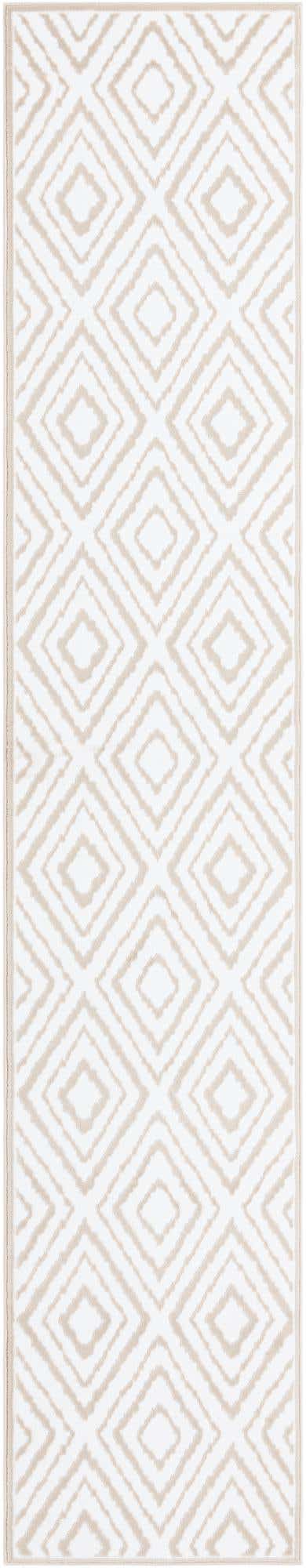 Snow White 2' 6 x 13' Hermitage Runner Area Rug 55% Polypropylene & 45% Polyester Easy Clean Stain-Resistant Carpet for Living, Office, Dorm Rooms for Sale at Rug Engine