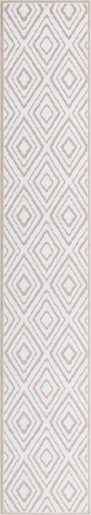 Snow White 2' 6 x 14' Hermitage Runner Area Rug 55% Polypropylene & 45% Polyester Easy Clean Stain-Resistant Carpet for Living, Office, Dorm Rooms for Sale at Rug Engine