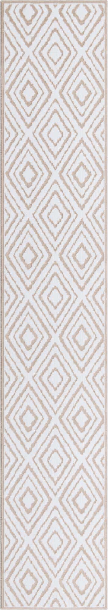 Snow White 2' 6 x 14' Hermitage Runner Area Rug 55% Polypropylene & 45% Polyester Easy Clean Stain-Resistant Carpet for Living, Office, Dorm Rooms for Sale at Rug Engine