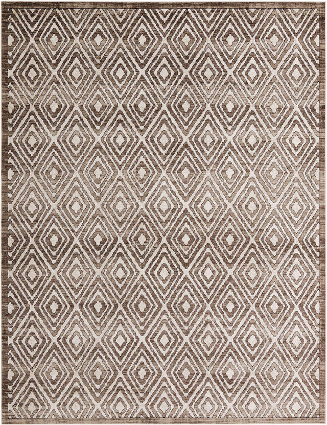 Chocolate Brown 9' x 11' 8 Hermitage Rectangle Area Rug 55% Polypropylene & 45% Polyester Easy Clean Stain-Resistant Carpet for Living, Office, Dorm Rooms for Sale at Rug Engine