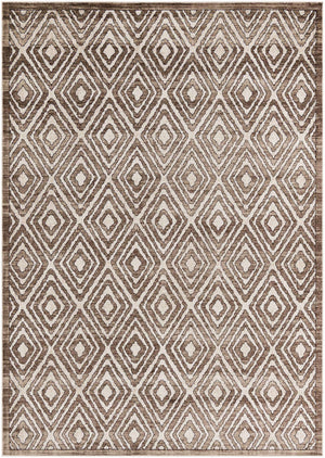 Chocolate Brown 7' x 10' Hermitage Rectangle Area Rug 55% Polypropylene & 45% Polyester Easy Clean Stain-Resistant Carpet for Living, Office, Dorm Rooms for Sale at Rug Engine