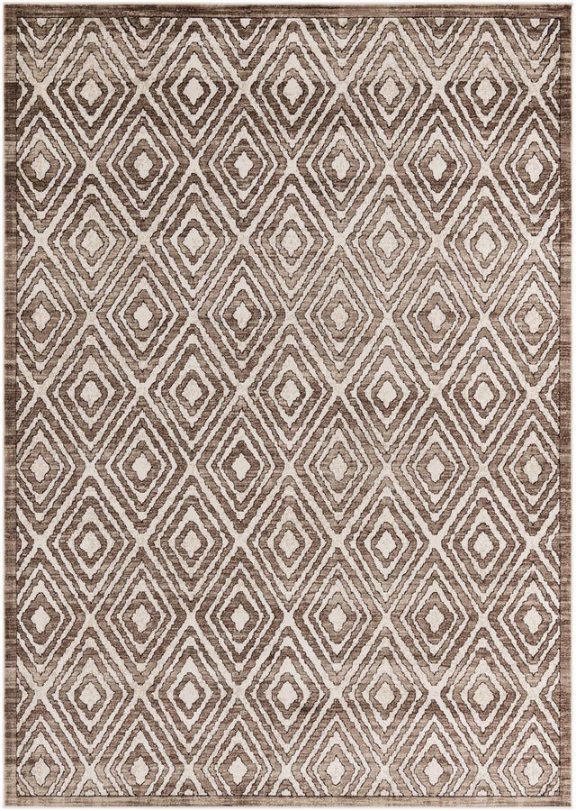 Chocolate Brown 7' x 10' Hermitage Rectangle Area Rug 55% Polypropylene & 45% Polyester Easy Clean Stain-Resistant Carpet for Living, Office, Dorm Rooms for Sale at Rug Engine
